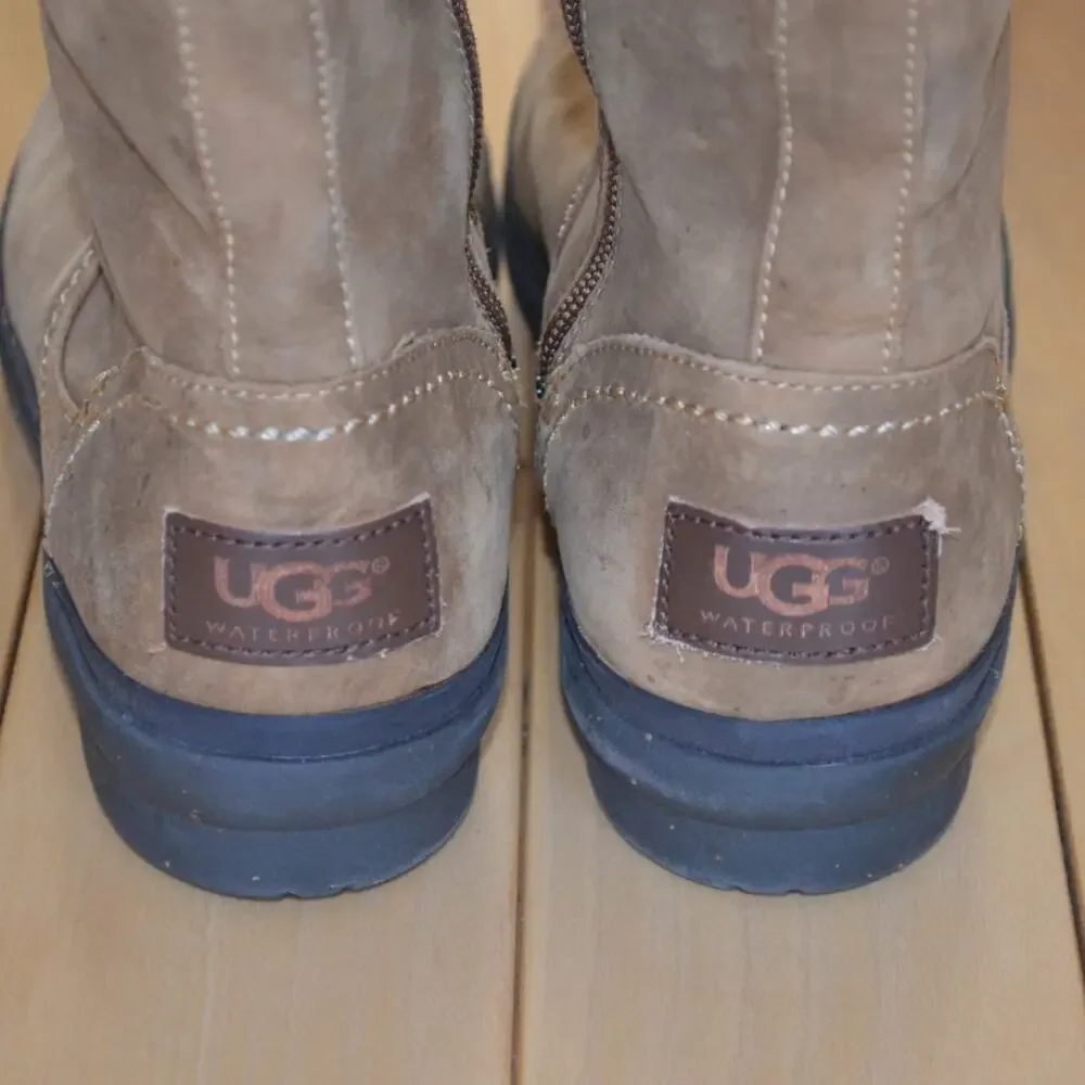 UGG Waterproof Winter Boots Brown Leather Elsa Size 6.5
